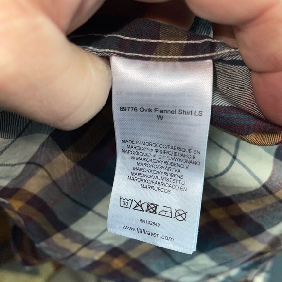 Fjallraven Orvik women’s medium regular fit plaid flannel shirt - Picture 5 of 6